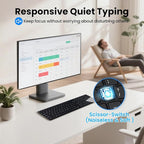 Wireless Keyboard-2.4G Ultra Slim Quiet Full Size Matte USB PC Computer Keyboard - Image 7