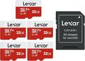 Lexar E-Series 32GB Micro SD Card 5 Pack, microSDHC UHS-I Flash Memory Card by Lexar