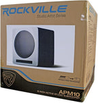 Rockville APM10W Active Studio Subwoofer in White, MDF Wood, RCA/XLR/Optical - Image 6