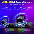 Computer Speakers, 2 in 1 PC Speaker, Gaming Speakers - Image 3