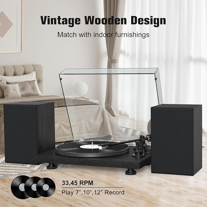 Udreamer Vinyl Record Player, Turntable - Image 6