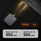 MMOMENT 512GB Magnetic External Portable SSD – 950MB/s Read – - Image 4
