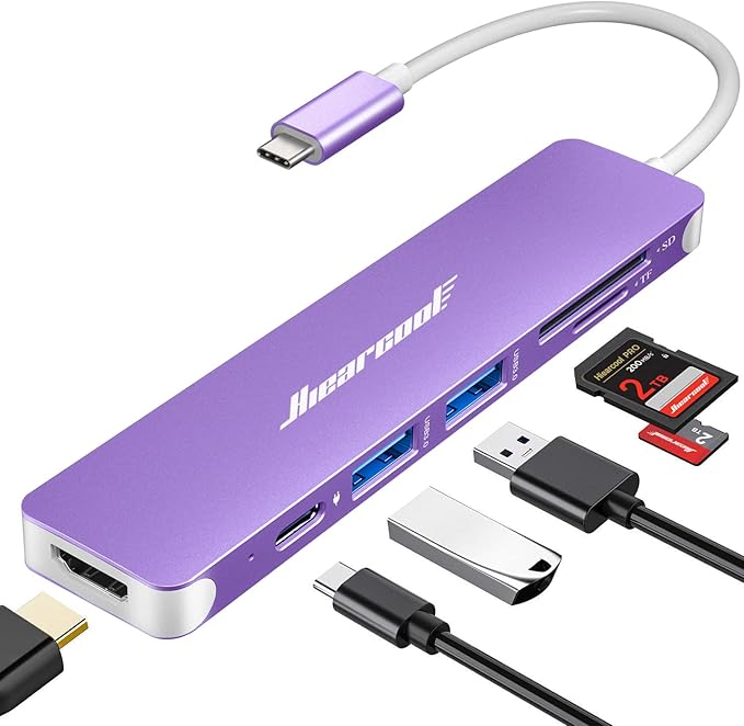 Hiearcool USB C Hub for MacBook Pro M2, USB-C Adapter for Mac-Book Air M1 by Hiearcool