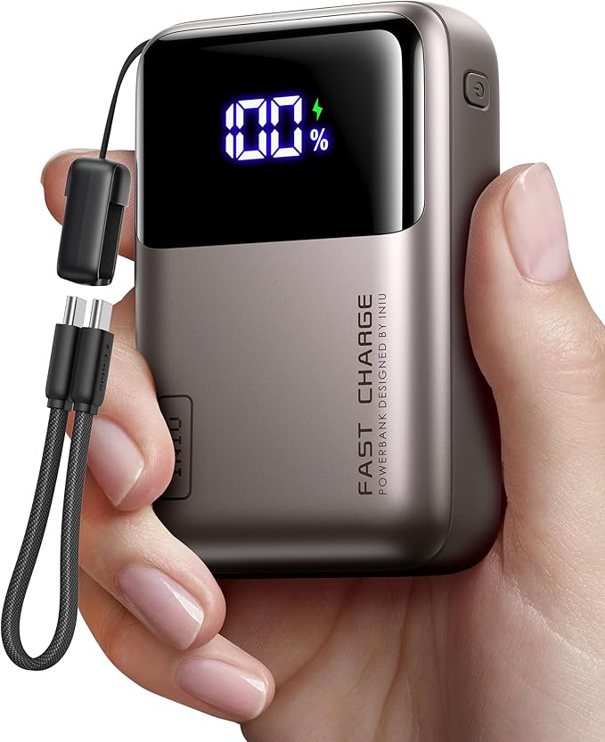 INIU 65W Fast Charging Laptop Power Bank, Compact 20000mAh Portable Charger by INIU