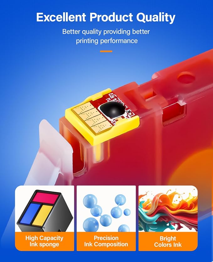 923 923e with chip Ink Cartridges 4-Pack High Yield Replacement - Image 6