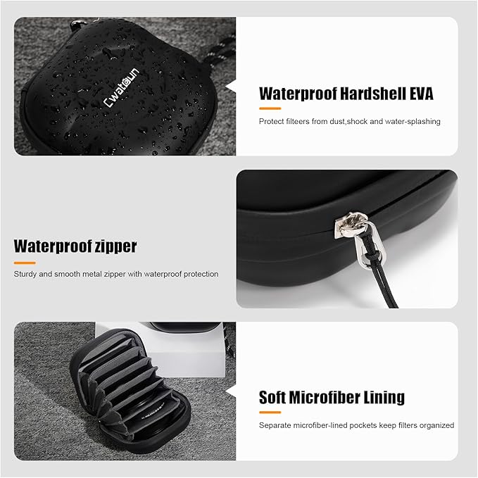 Cwatcun Hard Shell Lens Filter Case, Camera Filter Case - Image 6