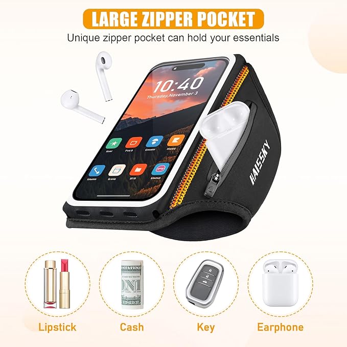 Running Armband for iPhone 15/14/13 Pro/Plus & Galaxy S20/S10, 3D Design Cell - Image 2