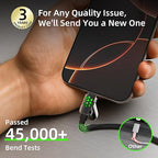 MFish 4-in-1 USB C Charging Cable, 6.6Ft Type C to Type C Cable, 240W Fast - Image 5