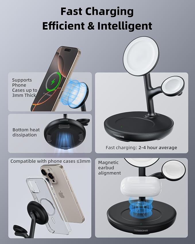3 in 1 Magnetic Wireless Charger Stand - Image 2