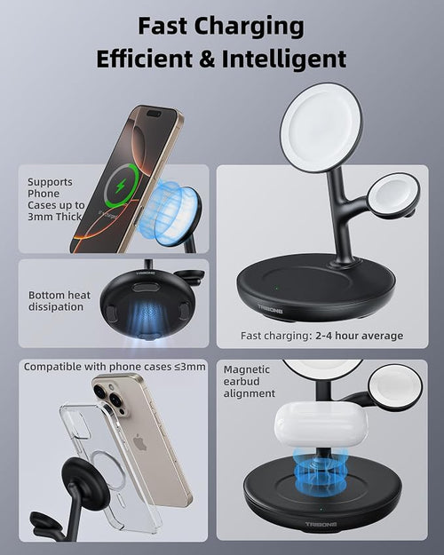 3 in 1 Magnetic Wireless Charger Stand - Image 2