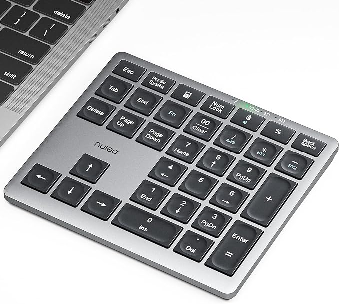 Nulea Wireless Number Pad Bluetooth 5.0 & 2.4G Portable Numeric Keyboard by Nulea