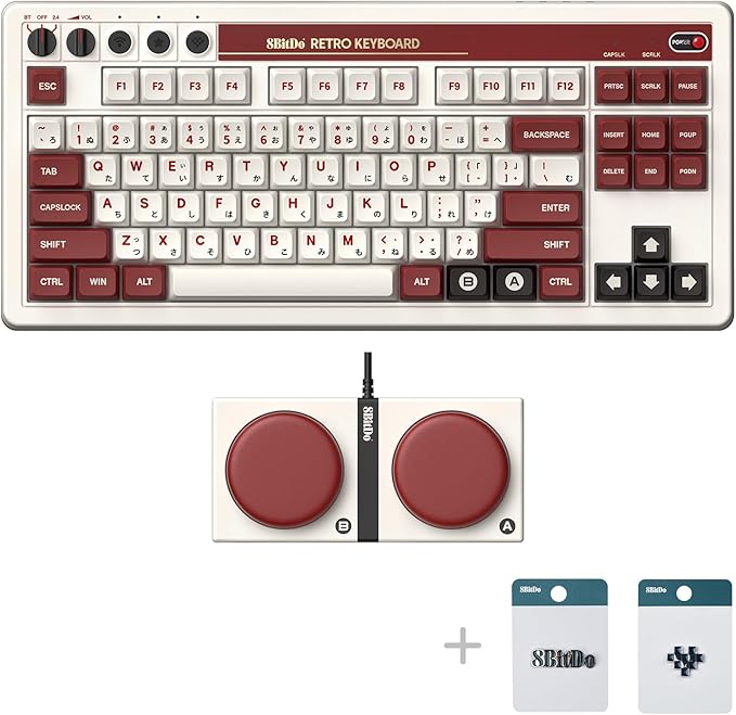 8Bitdo 87 Keys Retro Mechanical Keyboard Bluetooth/2.4G/USB-C, Hot Swappable - Image 2