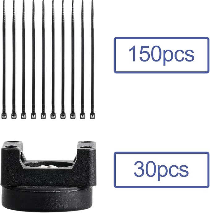 Yookeer 180 Pieces Magnetic Zip Tie Mount Multipurpose Cable Holder Magnets - Image 2