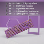 EWEADN V20 Typewriter Keyboard Wireless, 104 Keys Typewriter Style Mechanical - Image 6