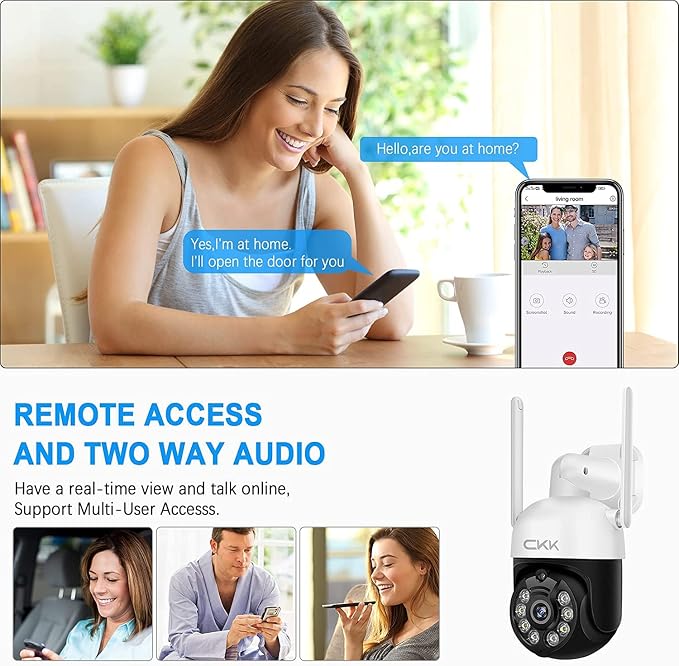3MP PTZ CKK Cameras, 8 Channel 3MP WiFi Surveillance NVR System, 2 Way Audio - Image 7