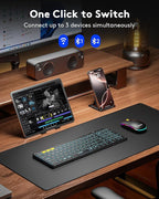 Samsers Foldable Keyboard and Mouse, Folding Bluetooth Keyboard Mouse Combo - Image 3