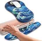 Hokafenle 2in1 Combination, Wave Keyboard Wrist Rest and Ergonomic Curvature by Hokafenle