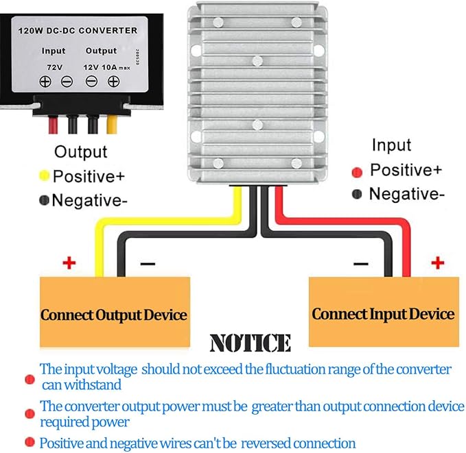 HOMELYLIFE DC 72V 60V 48V Step Down to 12V 10A 120W Voltage Regulator Buck - Image 6