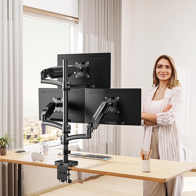 MOUNT PRO Triple Monitor Mount for Max 32" Computer Screen, Adjustable 3 - Image 9