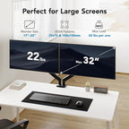 HUANUO Dual Monitor Mount for 2 Monitors up to 32 inches, Each Arm Holds Max - Image 2