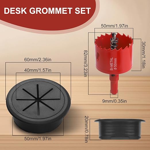 Desk Grommet 2 Inch 8Pcs Grommets Desk Hole Cover - Image 2