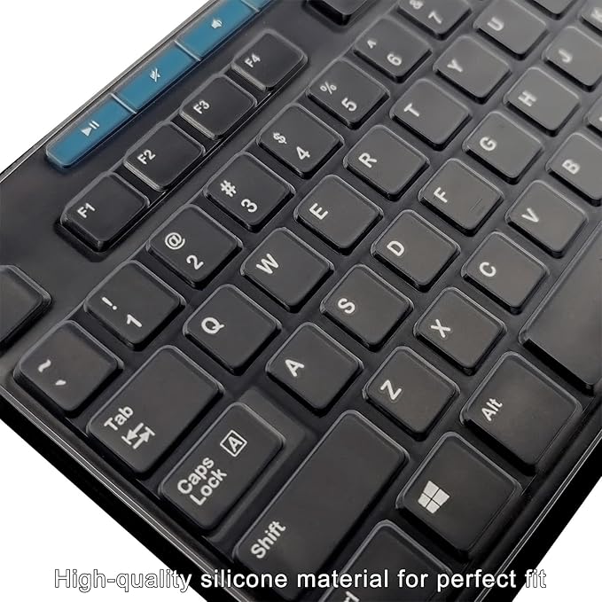Silicone Keyboard Cover for Logitech K200 K260 K270, Ergonomic Wireless - Image 3
