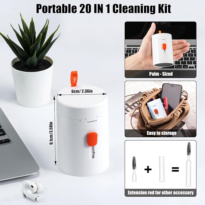 walrfid 2 Pack Laptop Phone Screen Cleaner Kit, Computer Keyboard Brush - Image 6