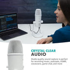 Movo UM700W White Desktop USB Microphone - Image 2