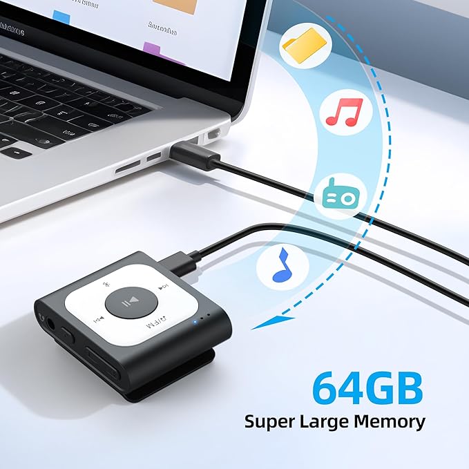 AGPTEK 64GB Clip MP3 Player - Image 7