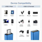Basesailor USB C to USB Adapter 3Pack, USBC Male to USBA 3.0 Female OTG Adapter - Image 7