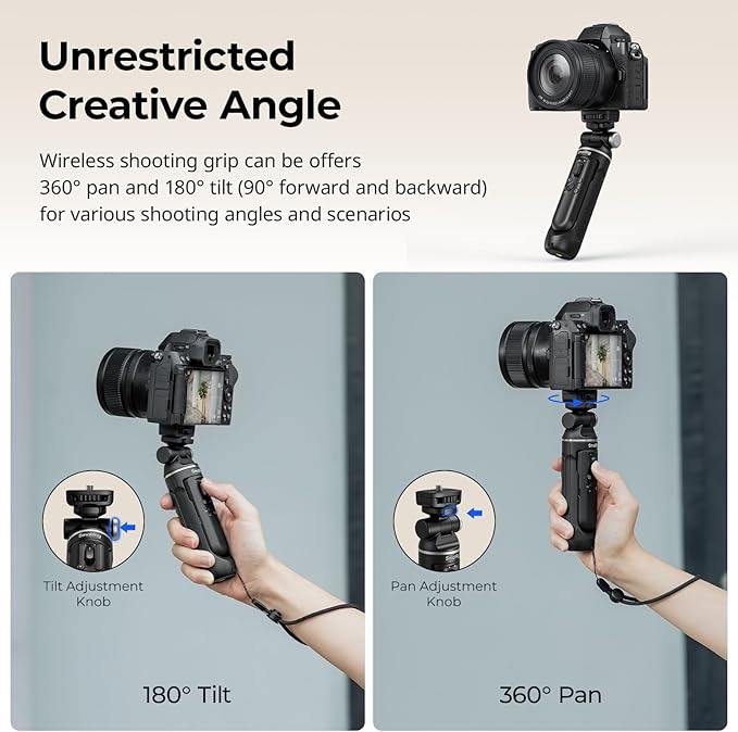 SmallRig SR-RG2 Multifunctional Wireless Shooting Grip, Adjustable Selfie Stick - Image 2