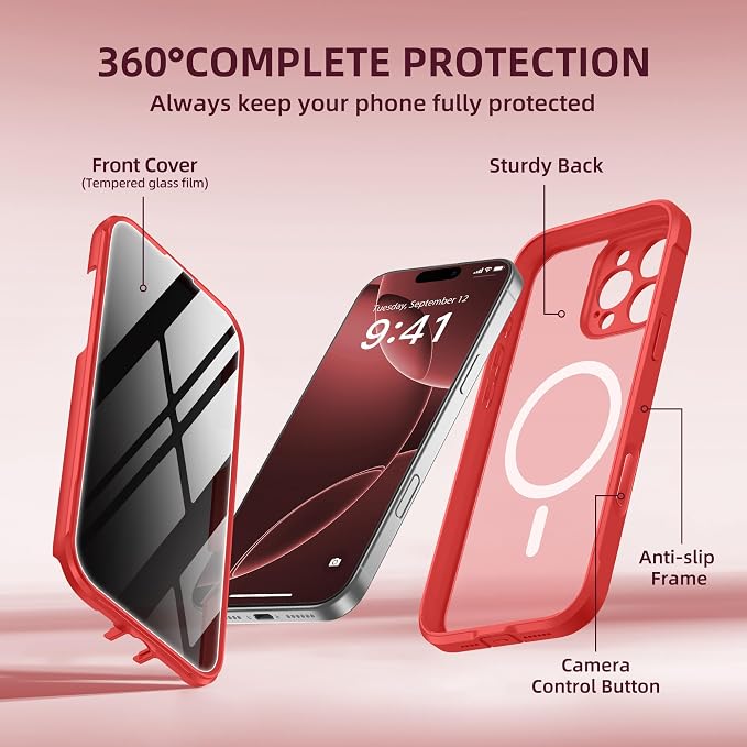 BERFY Magnetic for iPhone 16 Pro Max Case, Compatible - Image 9