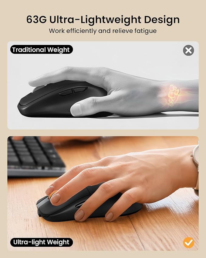 ProtoArc Mechanical Keyboard and Mouse, KM310 Wireless Rechargeable Aluminum - Image 5