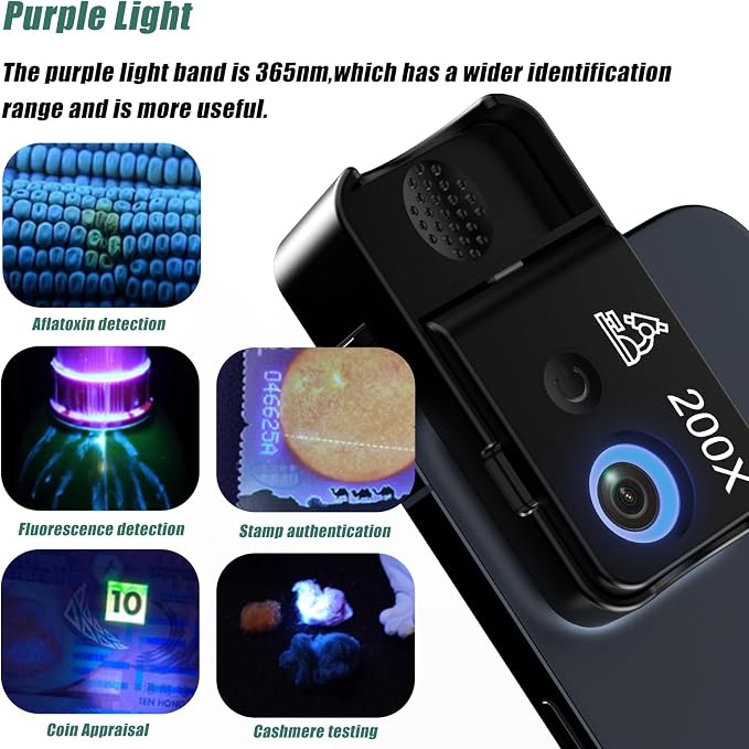 Phone Microscope 200X Pocket Magnifier Camera - Image 5