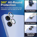for Samsung Galaxy A06 Camera Lens Protector, Individual Metal Ring Tempered - Image 3
