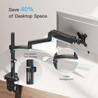 MOUNTUP 27 inch Extra Long Monitor Arm, Single Desk Mount - Image 5