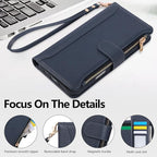 Compatible with iPhone 12/12 Pro Wallet Phone Case-PU Leather Magnetic Flip - Image 5