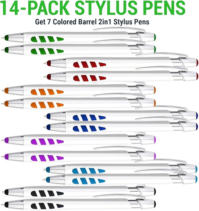 Stylus Pens - 2 in 1 Touch Screen & Writing Pen, Sensitive Stylus Tip - - Image 2