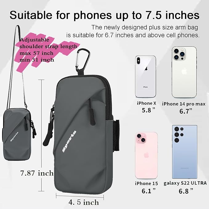 Cell Phone Armbands Running Phone Holder Armband, Shoulder Holster Phone Purse - Image 5