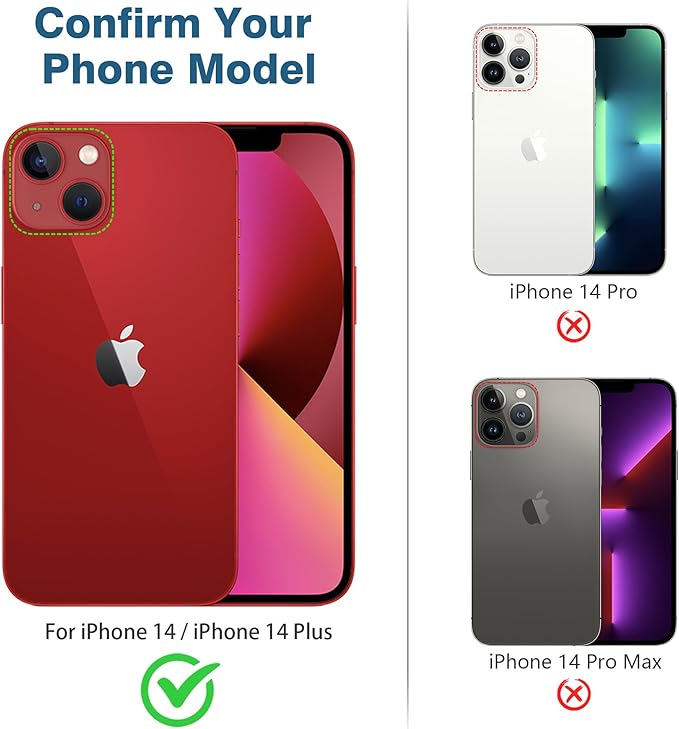 AGVEE 3+3 6 Pack for iPhone 14 6.1" / 14 Plus 6.7" Camera Lens Cover Protector - Image 2