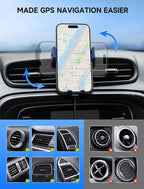 MOKPR Wireless Car Charger, 15W Auto Clamping Car Charger Dash Windshield Air - Image 3