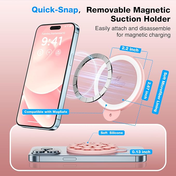 Magnetic Suction Cup Phone Mount - Image 3