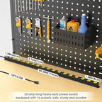 JUNNUJ Long Metal 16 Outlet Power Strip, Heavy Duty Power Strips Surge - Image 2