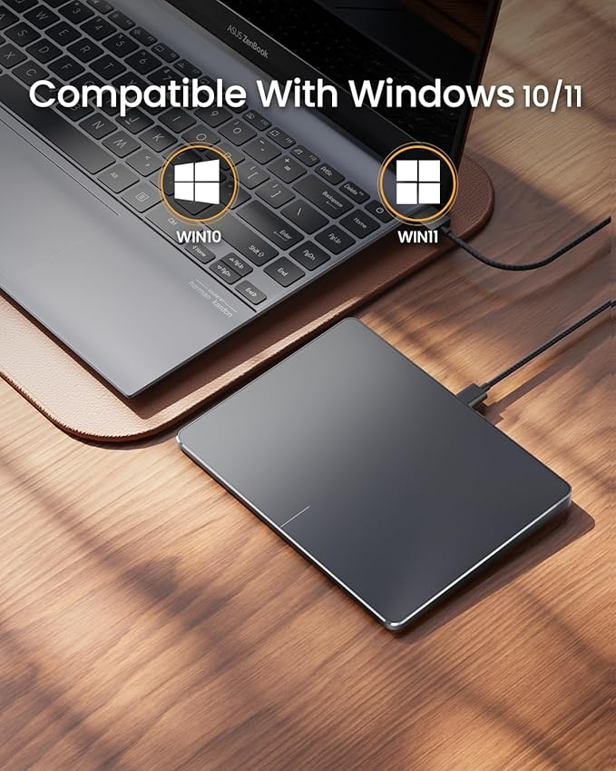 ProtoArc Wired USB Trackpad for Windows 10/11, Large High-Precision Wired - Image 3