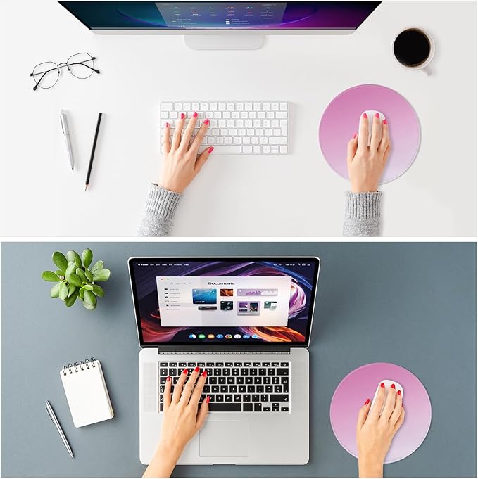 ITNRSIIET Mouse Pad Non-Slip Rubber Base Smooth Surface Stitched Edges - Image 2