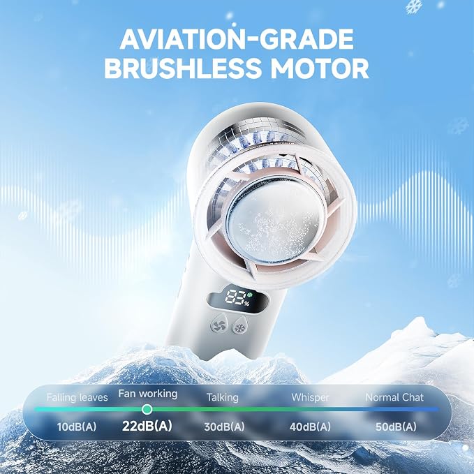 Portable Cooler Handheld Fan, 15000RPM 24H Max Cooling Time Highly Speed Hand - Image 8