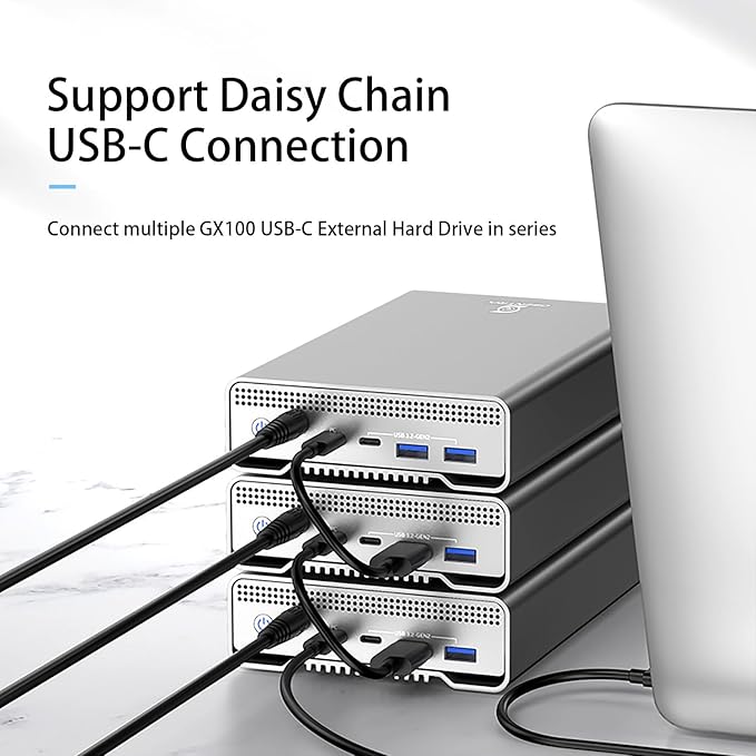 GX100 22TB USB 3.2 Gen 2 USB-C External Hard Drive - Image 3