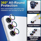 for Samsung Galaxy A16 Camera Lens Protector, Individual Metal Ring Tempered - Image 3