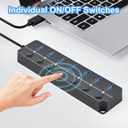 ONFINIO USB Hub 3.0, 7-Port USB Hub Splitter - Image 4