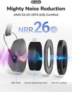 Dr.meter Hearing Protection Earmuffs, 31dB Noise Reduction Safety Ear Muffs - Image 3